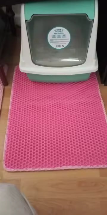 Double Layer Cat Litter Mat – Waterproof & Non-Slip