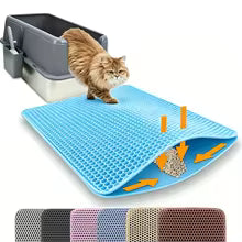 Double Layer Cat Litter Mat – Waterproof & Non-Slip