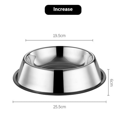 Stainless Steel Dog Bowl Anti-fall Non-slip