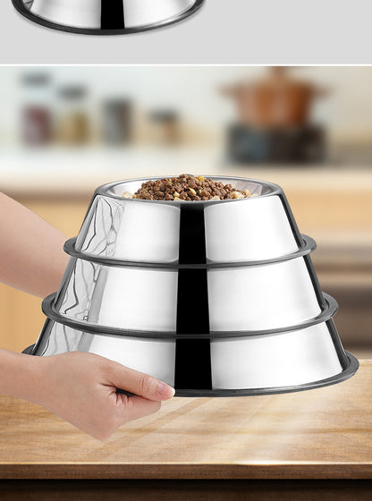 Stainless Steel Dog Bowl Anti-fall Non-slip