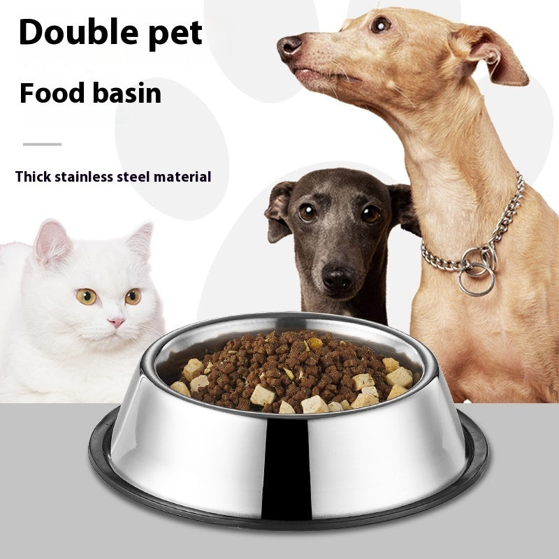 Stainless Steel Dog Bowl Anti-fall Non-slip