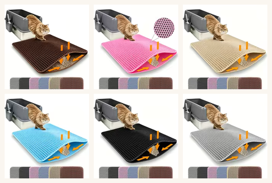 Double Layer Cat Litter Mat – Waterproof & Non-Slip